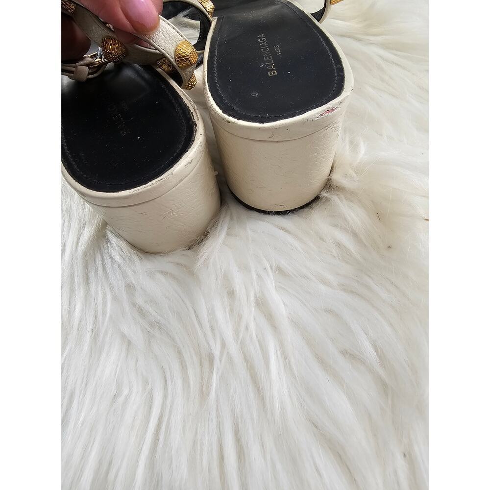 Balenciaga Paris Studded Arena White Sandals size 41 - Picture 5 of 10